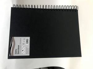 Sketchbook A4 Black Card SeaWhite