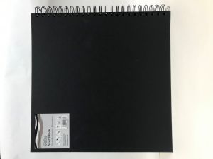 Sketchbook Square Black Card Seawhite